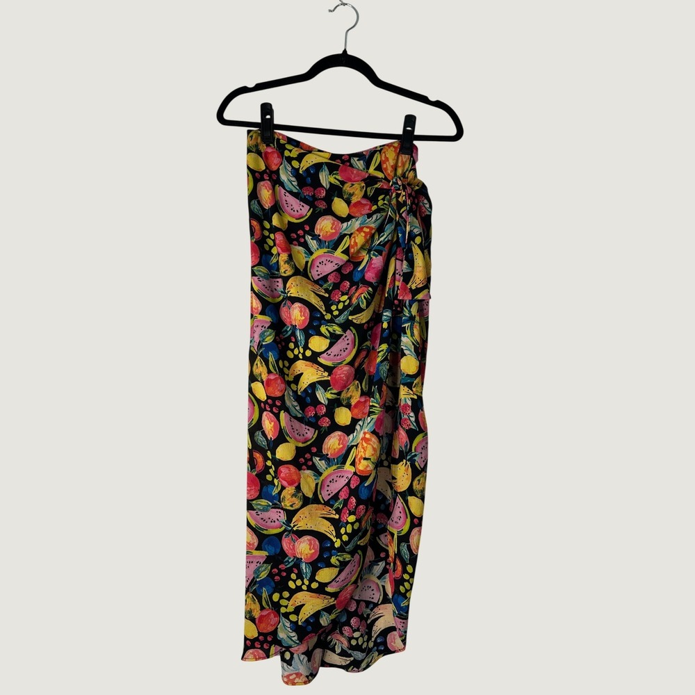 Show Me Your Mumu Wrap Me Up Skirt Womens XS Fruit Print Tropical Beachy Resort
